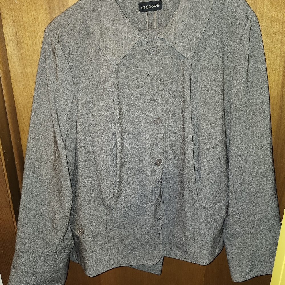 Lane Bryant Gray Suit Jacket